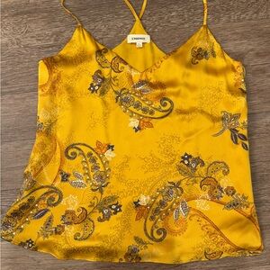 L'AGENCE Mustard Paisley Camisole